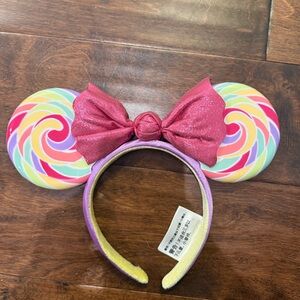 Disney Parks Exclusive Snacks & Treats Lollipop Minnie Ears Headband
